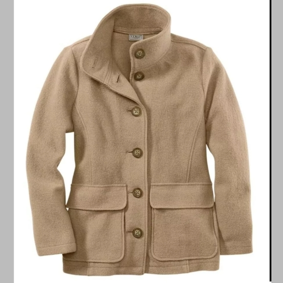 llbean boiled wool coat